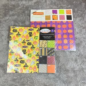 NEW Halloween Scrapbooking Paper Sheets Acid Free 12 x 12 2 Sets of 8 Pages Kits